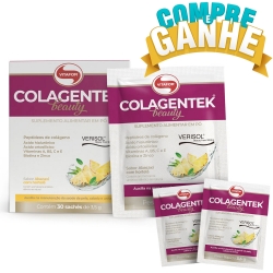 Compre Colagentek Beauty (Cx c/ 30 sachs de 3,5g) - Vitafor e Ganhe 2 Sachs