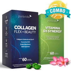 Combo Collagen Flex + Beauty (60 Cpsulas) + Vitamina D3 Synergy (60 Cpsulas) - Pura Vida