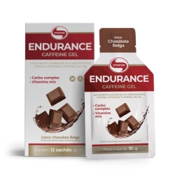 Endurance Caffeine Gel Sabor Chocolate Belga (Cx com 12 Sachs de 30g) - Vitafor