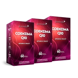 Kit 3 Unidades Coq10 Coenzima Q10 (60 C�psulas) - Pura Vida