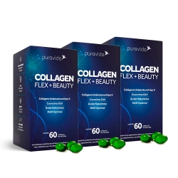 Kit 3 Unidades Collagen Flex + Beauty (60 Cápsulas) - Pura Vida
