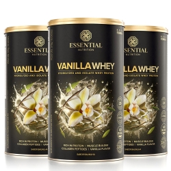 Kit 3unid Vanilla Whey Hidrolisado (375g) - Essential