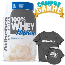 Compre 100% Whey Flavour Sabor Baunilha (900g) e Ganhe Camiseta - Atlhetica Nutrition