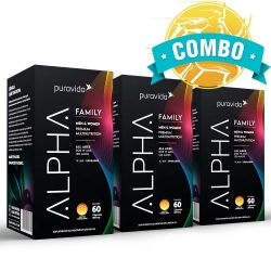 Kit 3 Unidades Alpha Family (60 Cpsulas) - Pura Vida