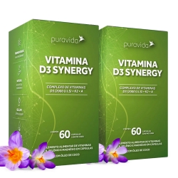 Kit 2 un Vitamina D3 Synergy (60 Cpsulas) - Pura Vida