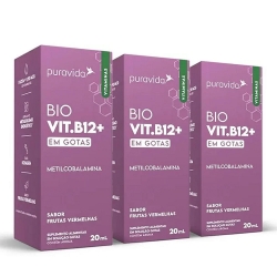 Kit 3 un B12 Drops Metilcobalamina (20ml) - Pura Vida