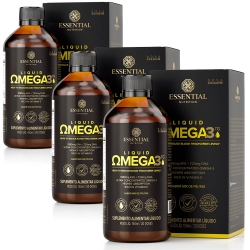 Kit 3unid Super Omega 3 TG Liquid (150ml com 20 Doses) - Essential Nutrition