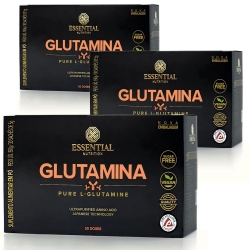 Kit 3unid Glutamina (30 Sachs de 5g) - Essential