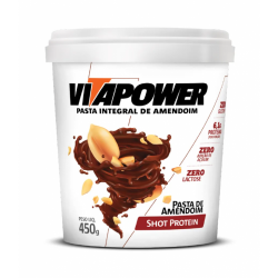 Pasta de Amendoim Integral Shot Protein (450g) - Vitapower