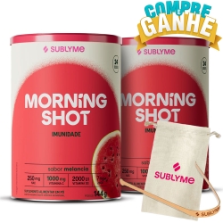 Kit 2unid Morning Shot Sabor Melancia (144g) - Sublyme Ganhe 1 Raspador de Lngua