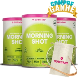 Kit 3uni Morning Shot Sabor Limo (144g) - Sublyme Ganhe 1 Raspador de Lngua