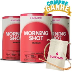 Kit 3uni Morning Shot Sabor Melancia (144g) - Sublyme Ganhe 1 Raspador de Lngua