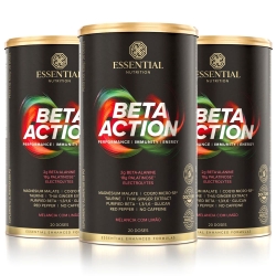 Kit 3uni Beta Action Sabor Melancia com Limo (630g) - Essential Nutrition