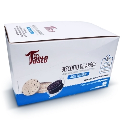 Biscoito de Arroz Sabor Cookies and Cream (Caixa com 12 Unidades de 22g) Mrs Taste