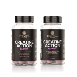 Kit 2un Creatine Action Sabor Jabuticaba (60 Gomas) - Essential Nutrition