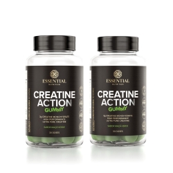 Kit 2un Creatine Action Sabor Maa Verde (60 Gomas) - Essential Nutrition
