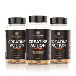 Kit 3un Creatine Action Sabor Laranja (60 Gomas) - Essential Nutrition