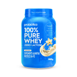 100% Pure Whey Zero Lactose Sabor Baunilha (900g) - Probitica
