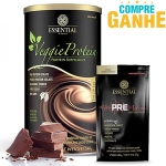 Veggie Protein - Proteína 100% Vegetal - Chocolate - Essential - 540g (Compre e Ganhe) + 1 Sachê de Pre-Action Veggie Protein - Proteína 100% Vegetal - Chocolate - Essential - 540g (Compre e Ganhe) + 1 Sachê de Pre-Action