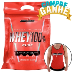 Compre Whey 100% Pure (1,8 Kg) e Ganhe Regata - Integralmédica