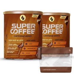 Compre 2un SuperCoffee (220g) - Caffeine Army e Ganhe Necessaire