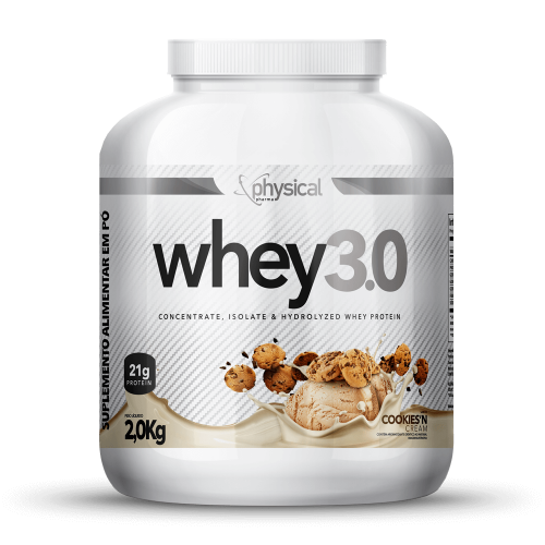 Whey 3.0 Sabor Cookies Cream (2Kg) - Physical Pharma