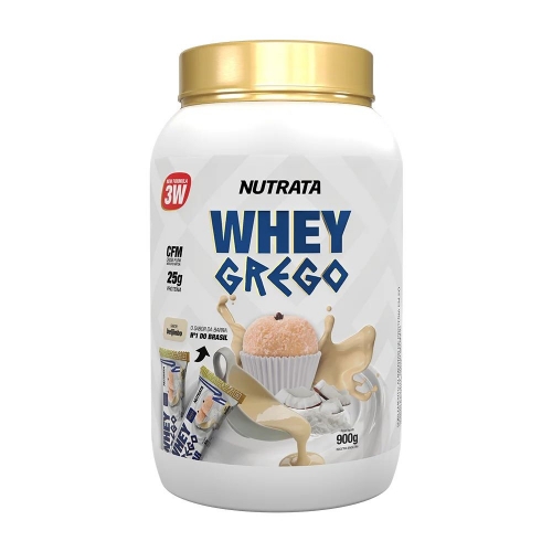 Whey Grego Sabor Beijinho (900g) - Nutrata