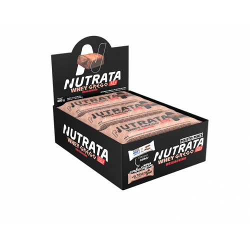 Whey Grego Bar Sabor Brigadeiro (Cx com 12 unidades de 40g) - Nutrata