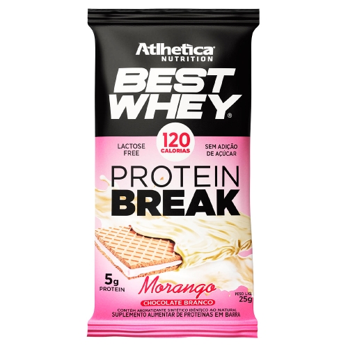 Best Whey Protein Break sabor Morango (1 unidade de 25g) - Atlhetica Nutrition