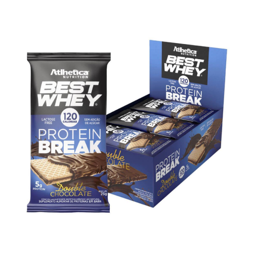 Best Whey Protein Break sabor Double Chocolate (Cx. 12 unidades de 25g) - Atlhetica Nutrition