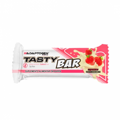 Tasty Bar Sabor Strawberry White Chocolate (1 Unidade de 51g) - Adaptogen Science