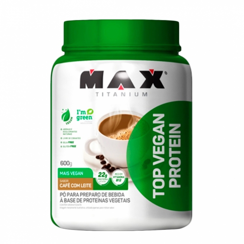 Top vegan Protein Sabor Café com Leite (600g) - Max Titanium