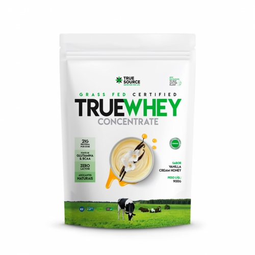 True Whey Concentrado Sabor Vanilla Cream Honey (900g) Refil - True Source