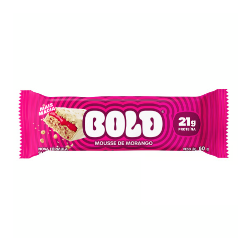 Bold Bar Sabor Mousse de Morango (1 Unidade de 60g) - Bold Snacks