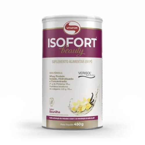 Isofort Beauty Sabor Baunilha (450g) - vitafor