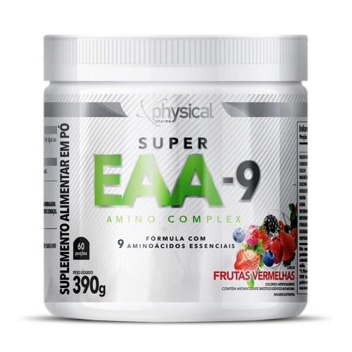 Super EAA-9 Sabor Frutas vermelhas (390g) - Physical Pharma
