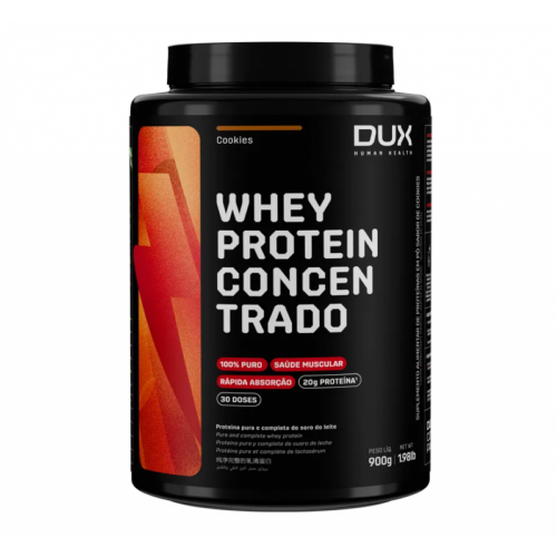 Whey Protein Concentrado Sabor Cookies (900g) - Dux Nutrition