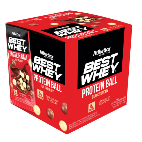 Best Whey Protein Ball Crunchy Sabor Açaí Crunchy (Cx c/ 20 unidades de 30g cada) - Atlhetica Nutrition