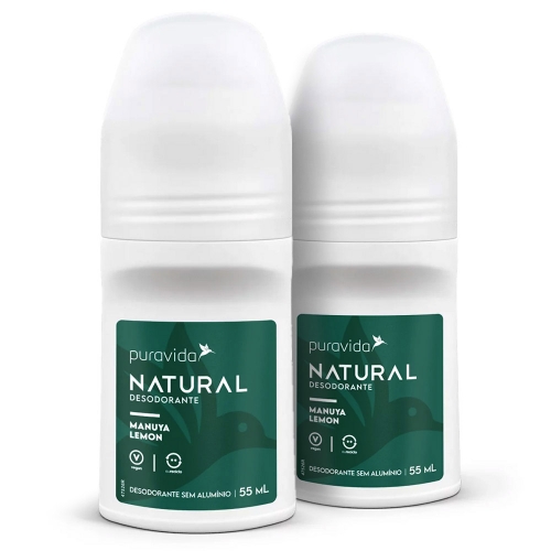 Kit 2 un Natural Desodorante Manuya Lemon (55 ml) - Pura Vida
