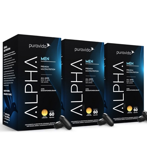 Kit 3un Alpha Men (60 Cpsulas) - Pura Vida