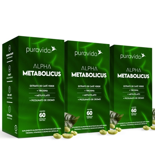 Kit 3un Alpha Metabolicus (60 Cpsulas) - Pura Vida
