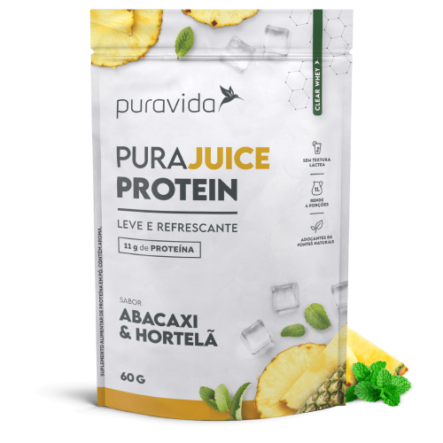 Pura Juice Protein Sabor Abacaxi & Hortelã (60g) - Pura Vida