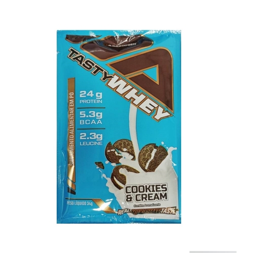 Tasty Whey Sabor Cookies & Cream (Sachê 34g) - Adaptogen Science