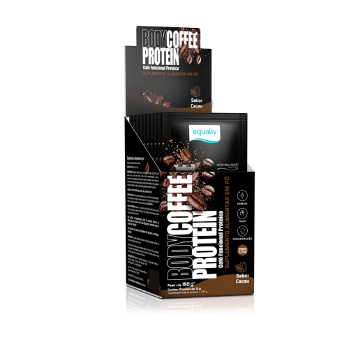 Body Coffee Protein Sabor Cacau (Cx c/ 10 Sachês 15g) - Equaliv