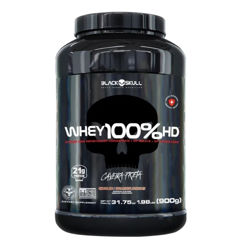 Whey 100% HD Sabor Chocolate (900g) - Black Skull