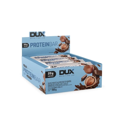 Protein Bar Sabor Chocolate e Avelã (Caixa c/ 12 unidades de 60g) - Du