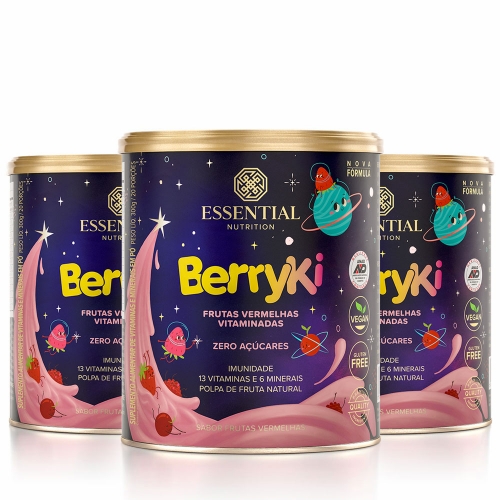 Kit 3unid Berryki Alimento Polivitamnico (300g) - Essential