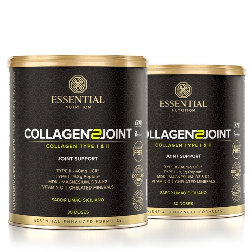 Kit 2unid Collagen 2 Joint Lata Sabor Limão Siciliano (351g) - Essential