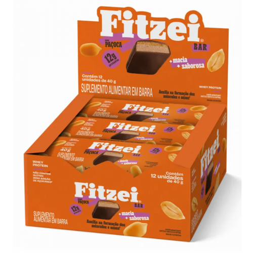 Fitzei Bar Sabor Paçoca (1 caixa c/ 12 unid) - Vitafor
