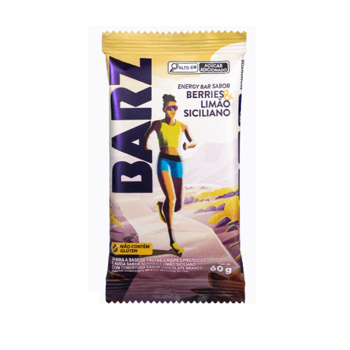 Barz Energy Bar Sabor Berries e LimãoSiciliano (60g) - Z2 Foods